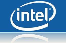 Intel India Logo blue background
